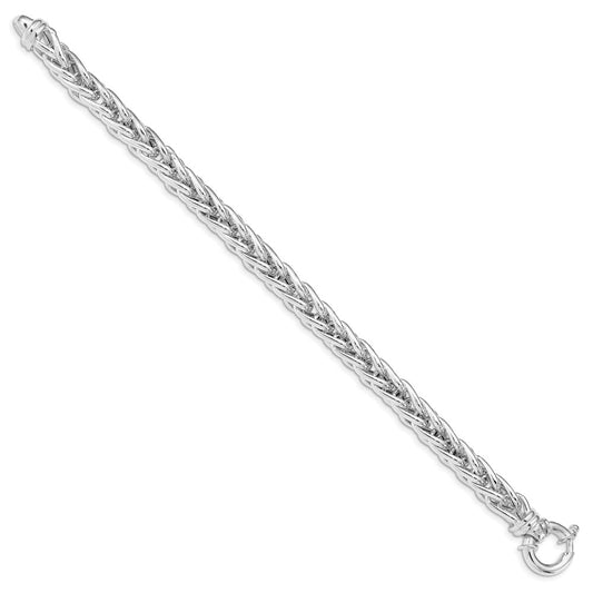 925 Sterling Silver 8mm Polished Spiga Fancy Link Bracelet 8 inch