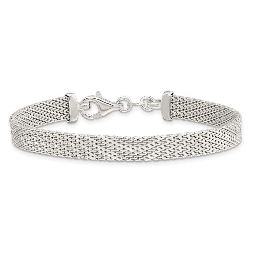 925 Sterling Silver 6.85mm D/C Reversible Bracelet 7.5 inch