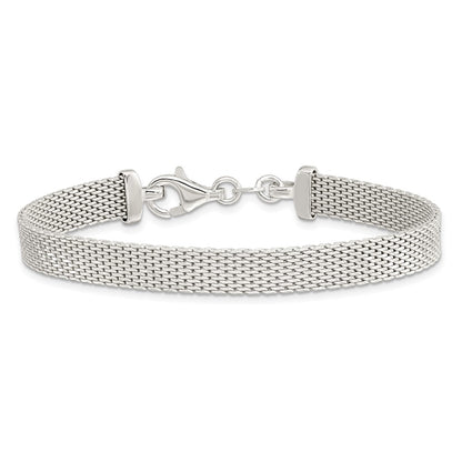 925 Sterling Silver 6.85mm D/C Reversible Bracelet 7.5 inch