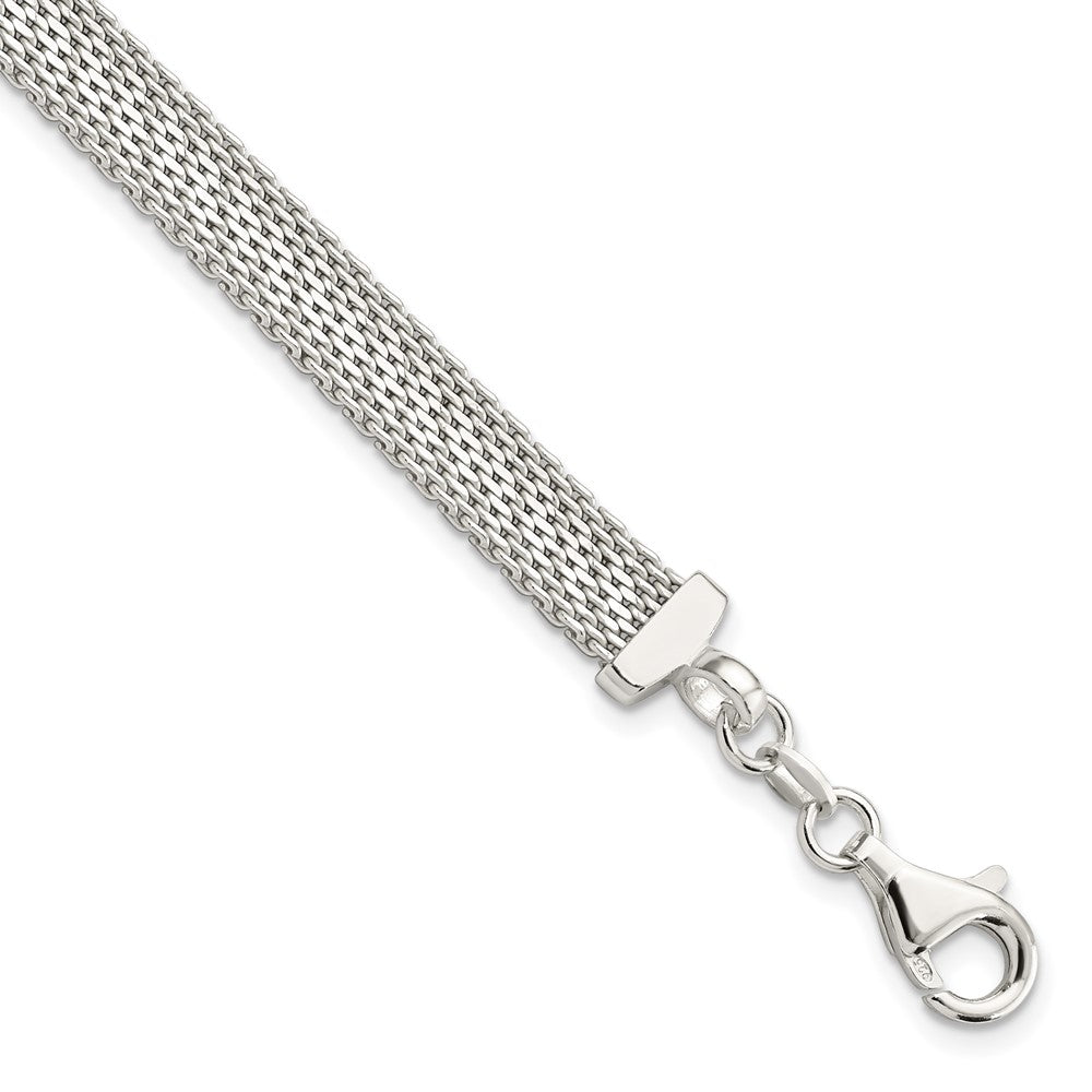 925 Sterling Silver 6.85mm D/C Reversible Bracelet 7.5 inch