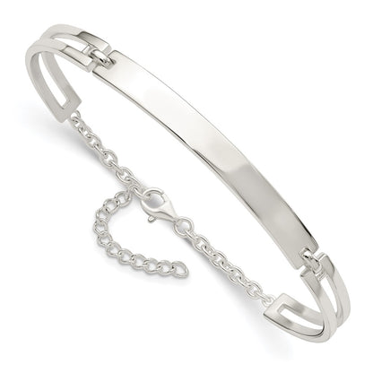 925 Sterling Silver 6mm Polished Bracelet 7 inch