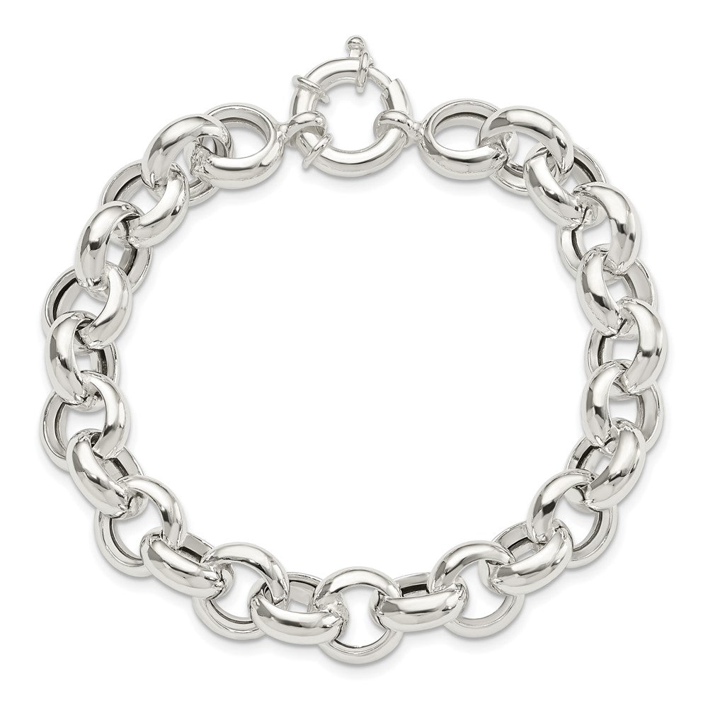 925 Sterling Silver 11.47mm Polished Fancy Link Bracelet 8 inch