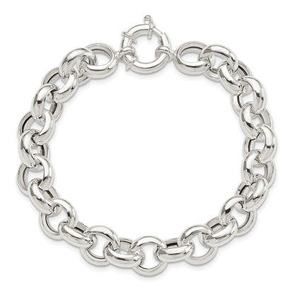 925 Sterling Silver 11.47mm Polished Fancy Link Bracelet 8 inch