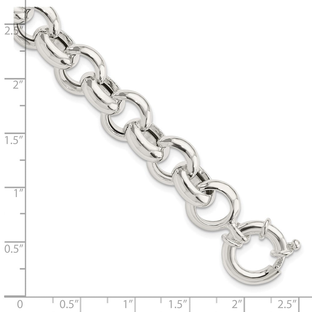 925 Sterling Silver 11.47mm Polished Fancy Link Bracelet 8 inch