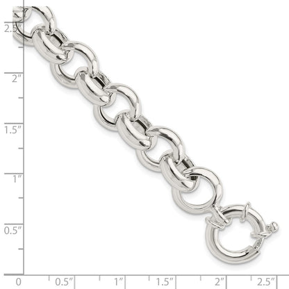 925 Sterling Silver 11.47mm Polished Fancy Link Bracelet 8 inch