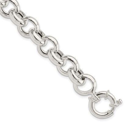 925 Sterling Silver 11.47mm Polished Fancy Link Bracelet 8 inch