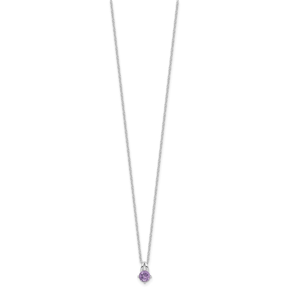 Sterling Silver Gemstone Pendant Necklace 18"