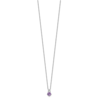 Sterling Silver Gemstone Pendant Necklace 18"