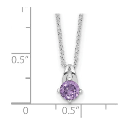 Sterling Silver Gemstone Pendant Necklace 18"