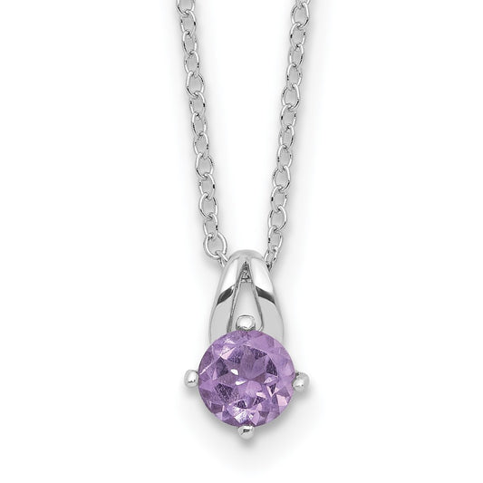 Sterling Silver Gemstone Pendant Necklace 18"