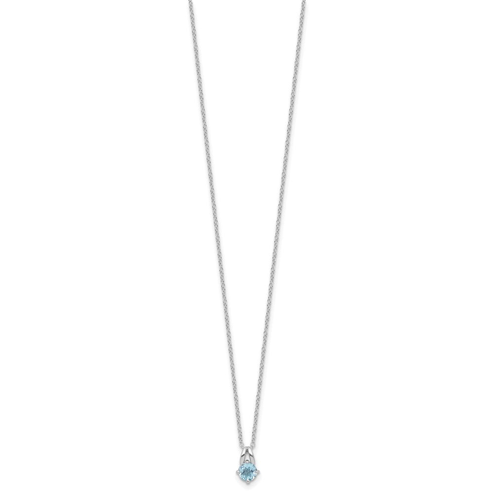 Sterling Silver Gemstone Pendant Necklace 18"