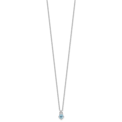 Sterling Silver Gemstone Pendant Necklace 18"