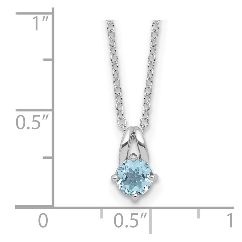 Sterling Silver Gemstone Pendant Necklace 18"