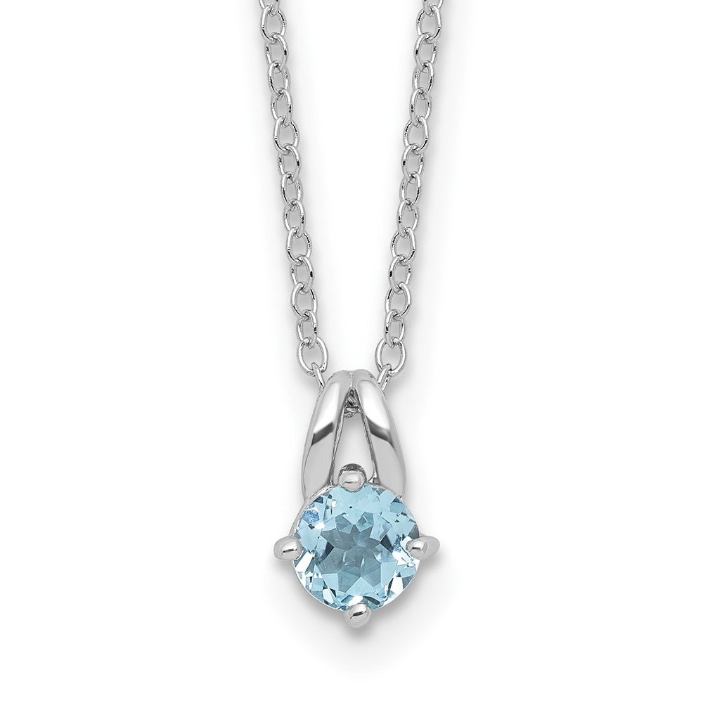Sterling Silver Gemstone Pendant Necklace 18"