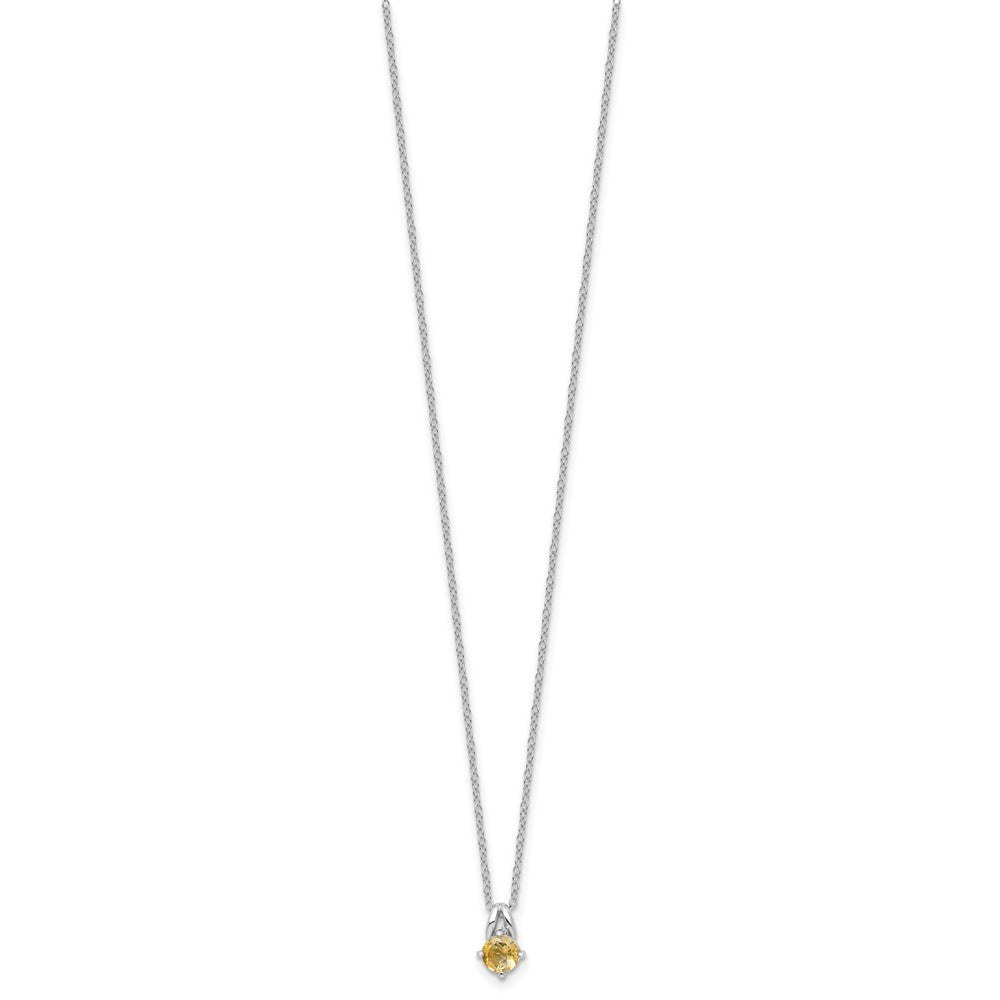 925 Sterling Silver Gemstone Necklace 18"