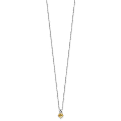 925 Sterling Silver Gemstone Necklace 18"