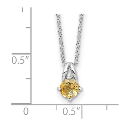 925 Sterling Silver Gemstone Necklace 18"