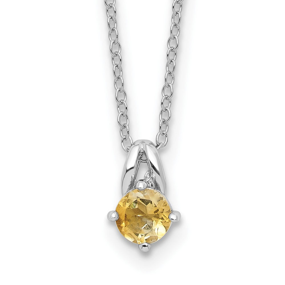 925 Sterling Silver Gemstone Necklace 18"