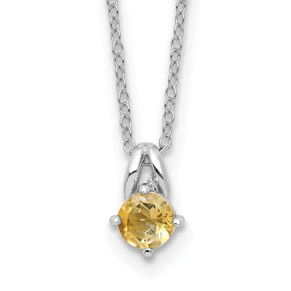 925 Sterling Silver Gemstone Necklace 18"