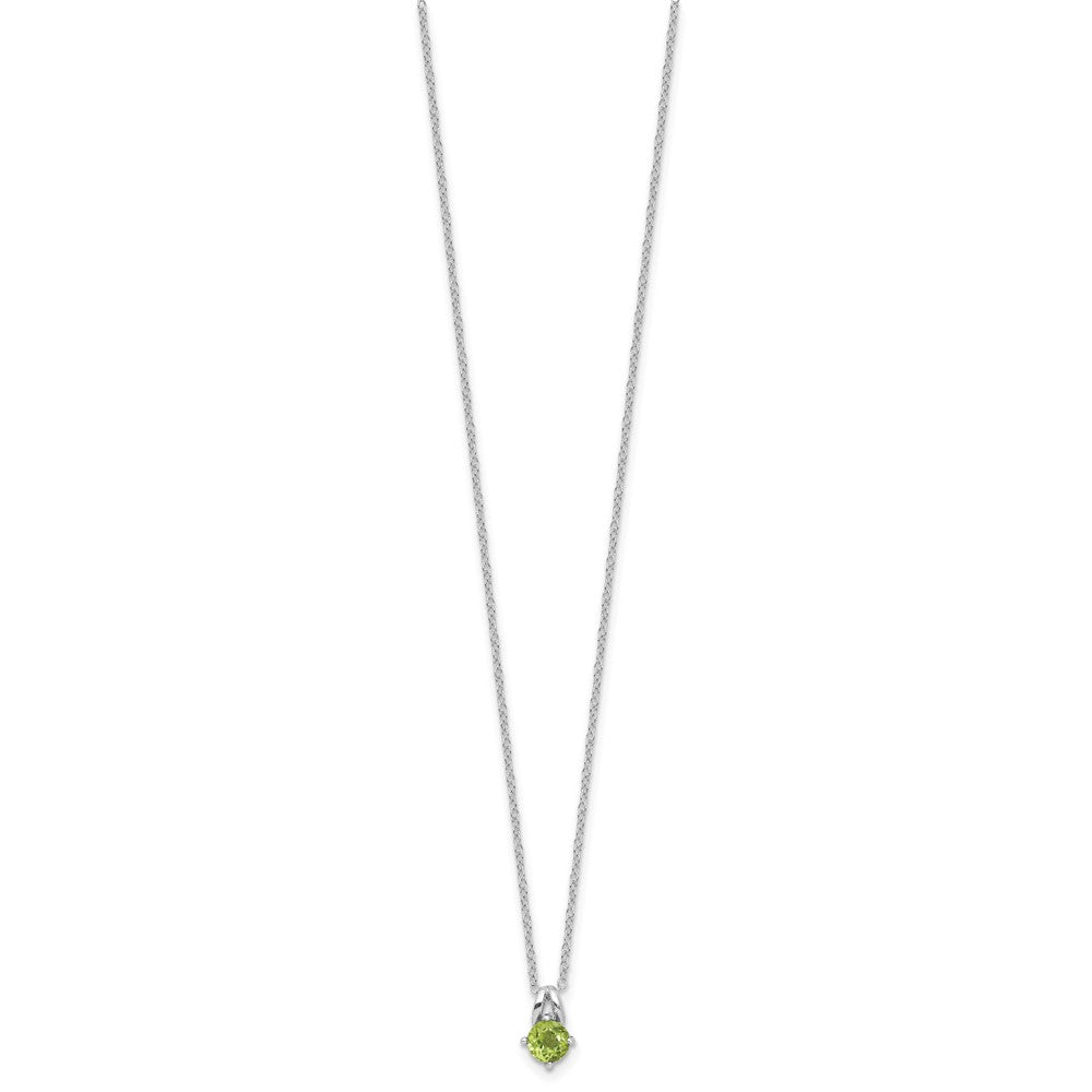 925 Sterling Silver Gemstone Necklace 18"