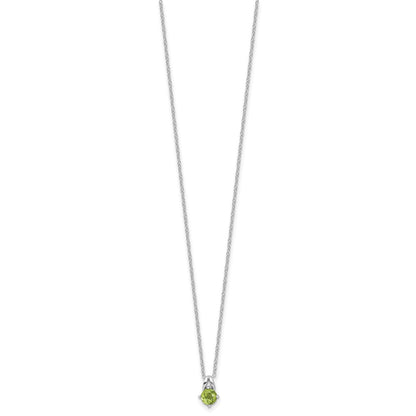 925 Sterling Silver Gemstone Necklace 18"