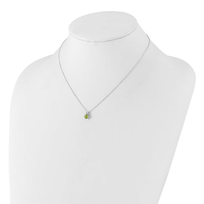 925 Sterling Silver Gemstone Necklace 18"