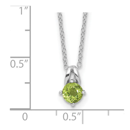 925 Sterling Silver Gemstone Necklace 18"