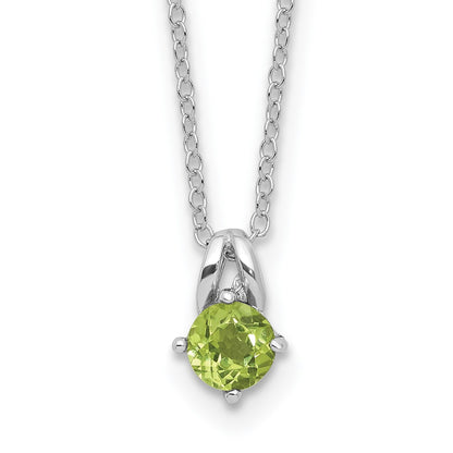925 Sterling Silver Gemstone Necklace 18"