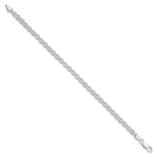 925 Sterling Silver 4.9mm Fancy Link Bracelet 8.5 inch