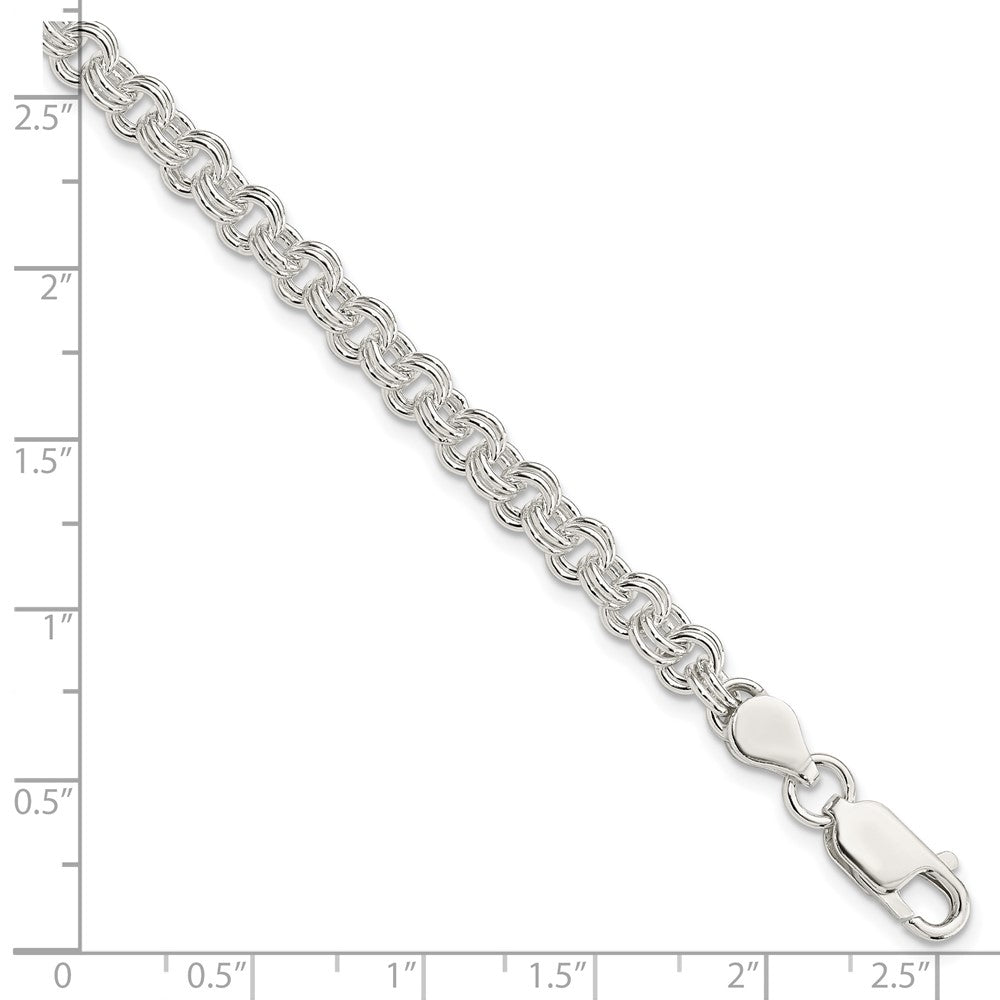 925 Sterling Silver 4.9mm Fancy Link Bracelet 8.5 inch