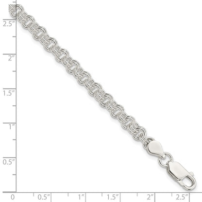 925 Sterling Silver 4.9mm Fancy Link Bracelet 8.5 inch
