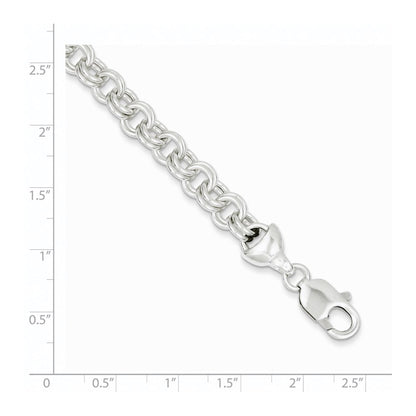 925 Sterling Silver Double Link Bracelet 7.5 inch