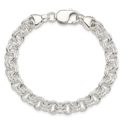 925 Sterling Silver Double Link Bracelet 7.5 inch