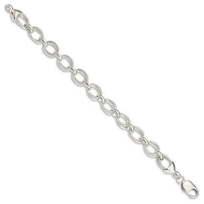 925 Sterling Silver 10.27mm Fancy Link Bracelet