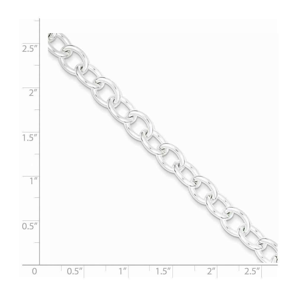 925 Sterling Silver 8.13mm Fancy Link Bracelet 7.5 inch