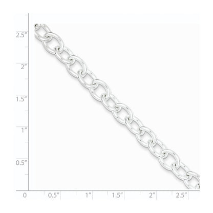 925 Sterling Silver 8.13mm Fancy Link Bracelet 7.5 inch