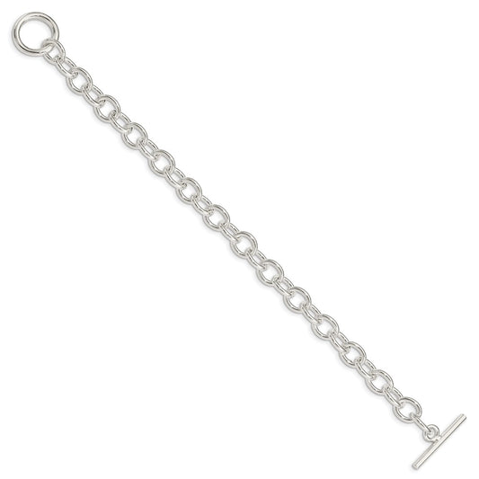 925 Sterling Silver 8.13mm Fancy Link Bracelet 7.5 inch