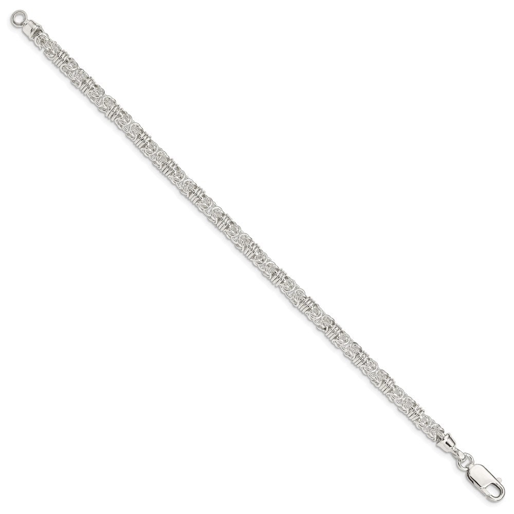 925 Sterling Silver 5mm Polished Fancy Link Bracelet 7.5 inch