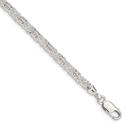 925 Sterling Silver 5mm Polished Fancy Link Bracelet 7.5 inch