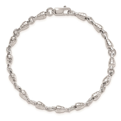 925 Sterling Silver Rhodium-plated Polished Swivel Link Bracelet 7.5 inch