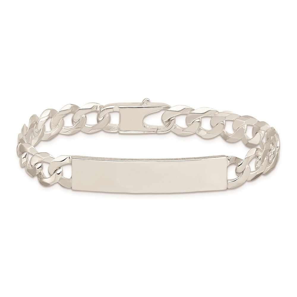 925 Sterling Silver 9mm Curb Link ID Bracelet 7.5 inch
