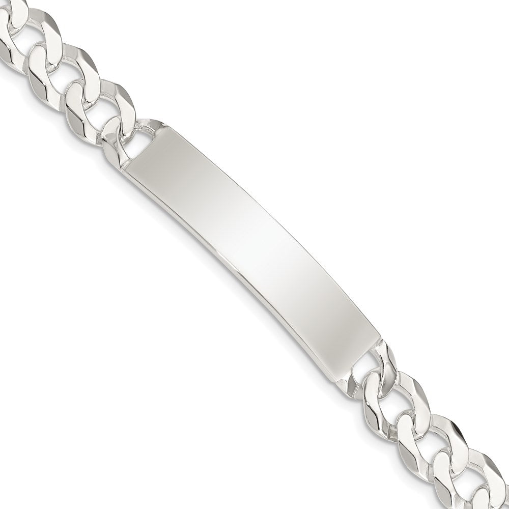 925 Sterling Silver 9mm Curb Link ID Bracelet 7.5 inch