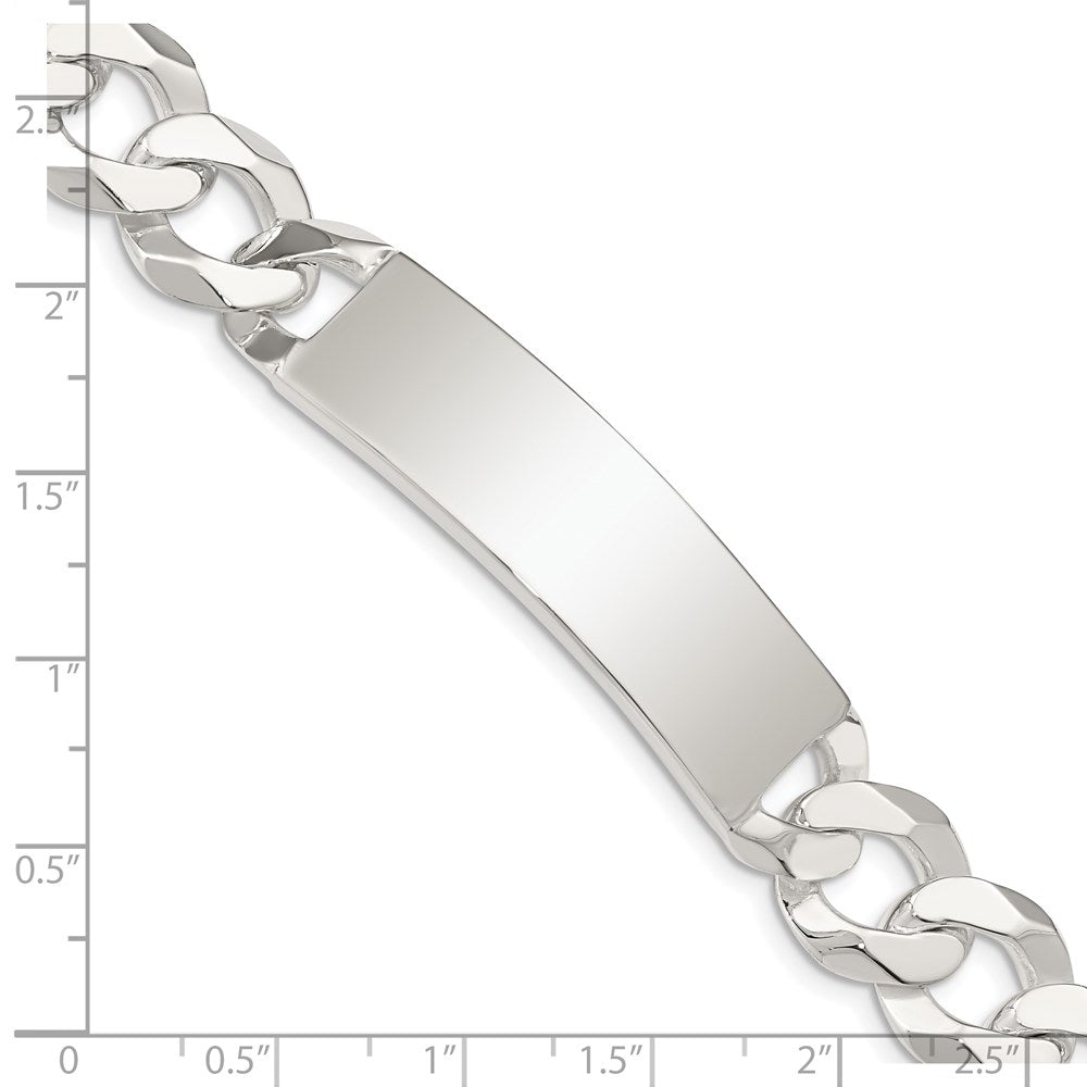 925 Sterling Silver 12.5mm Curb Link ID Bracelet 8.5 inch