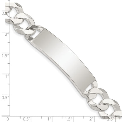925 Sterling Silver 12.5mm Curb Link ID Bracelet 8.5 inch