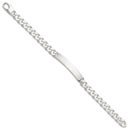 925 Sterling Silver 7.8mm Curb ID Bracelet 8 inch