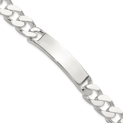 925 Sterling Silver 10.5mm Curb ID Bracelet 8.5 inch