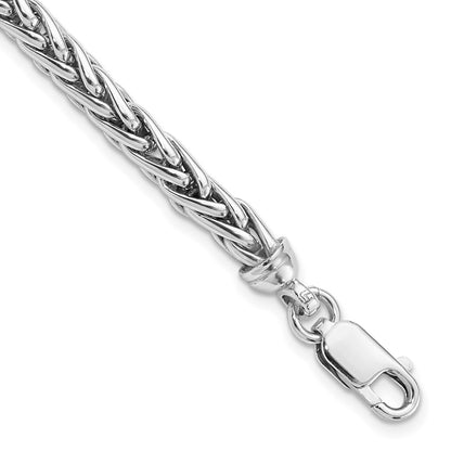 925 Sterling Silver 5mm Rhodium-plated . Bracelet 7.5 inch