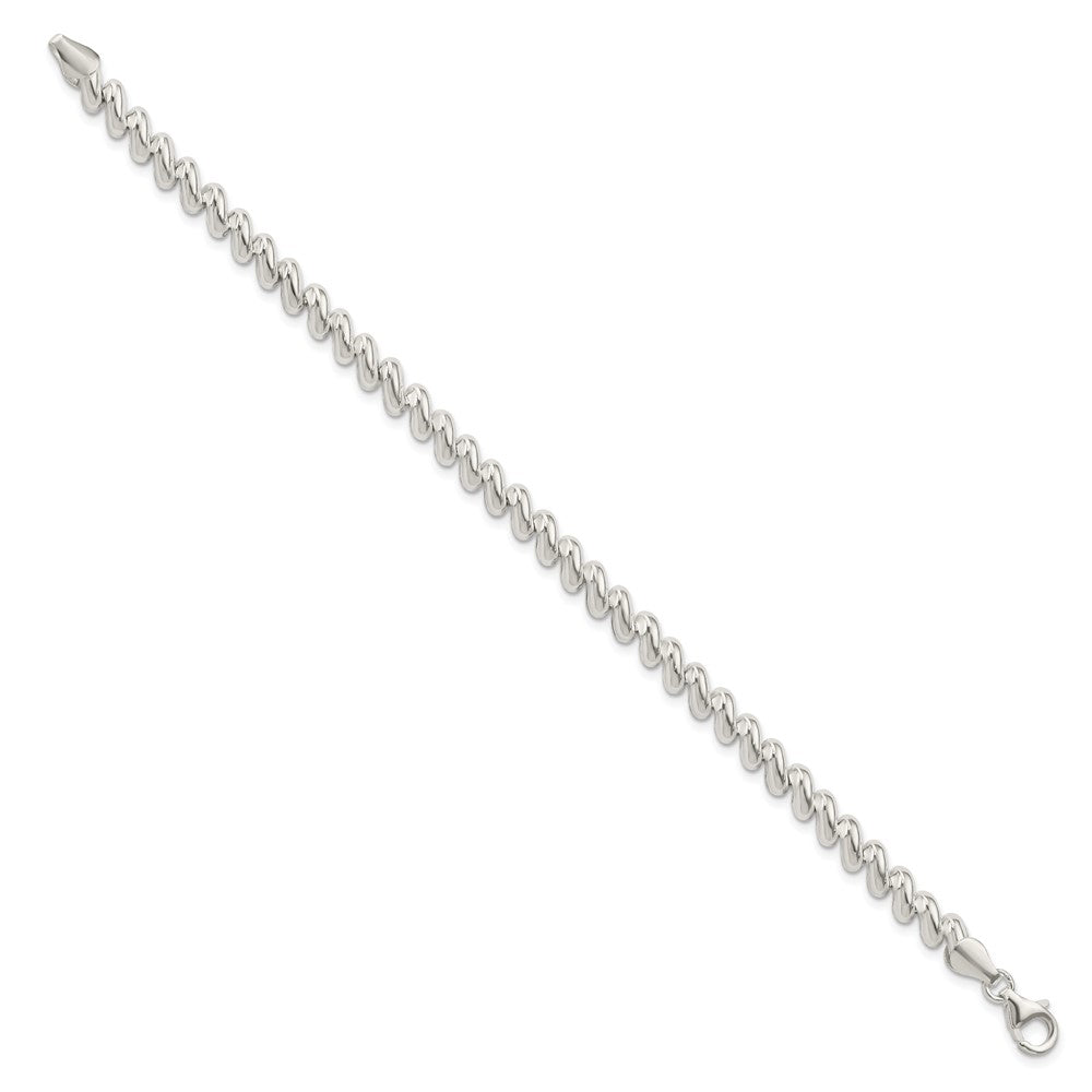 925 Sterling Silver 6mm San Marco Bracelet 7.5 inch