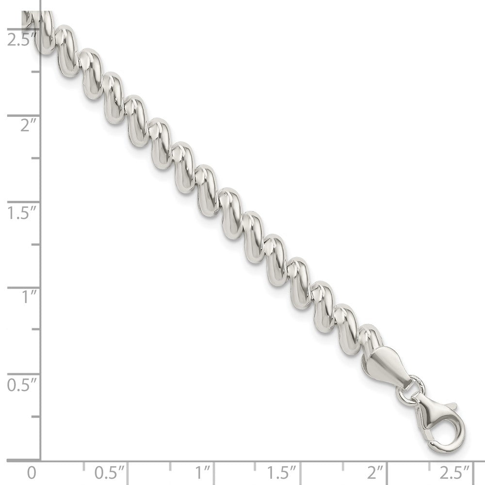 925 Sterling Silver 6mm San Marco Bracelet 7.5 inch