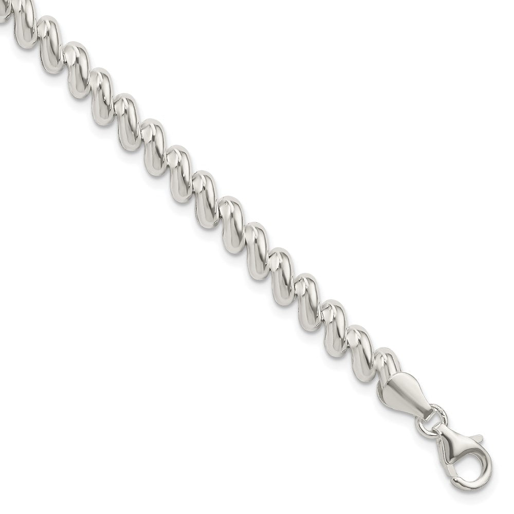 925 Sterling Silver 6mm San Marco Bracelet 7.5 inch